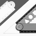 Black Folding Ruler 5.91/11.81inch | Wave Edge Decorative Line Angle ...