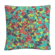 Speckled Colorful Splatter Abstract 9 By Abc 16 X 16 Decorative Throw Pillow
