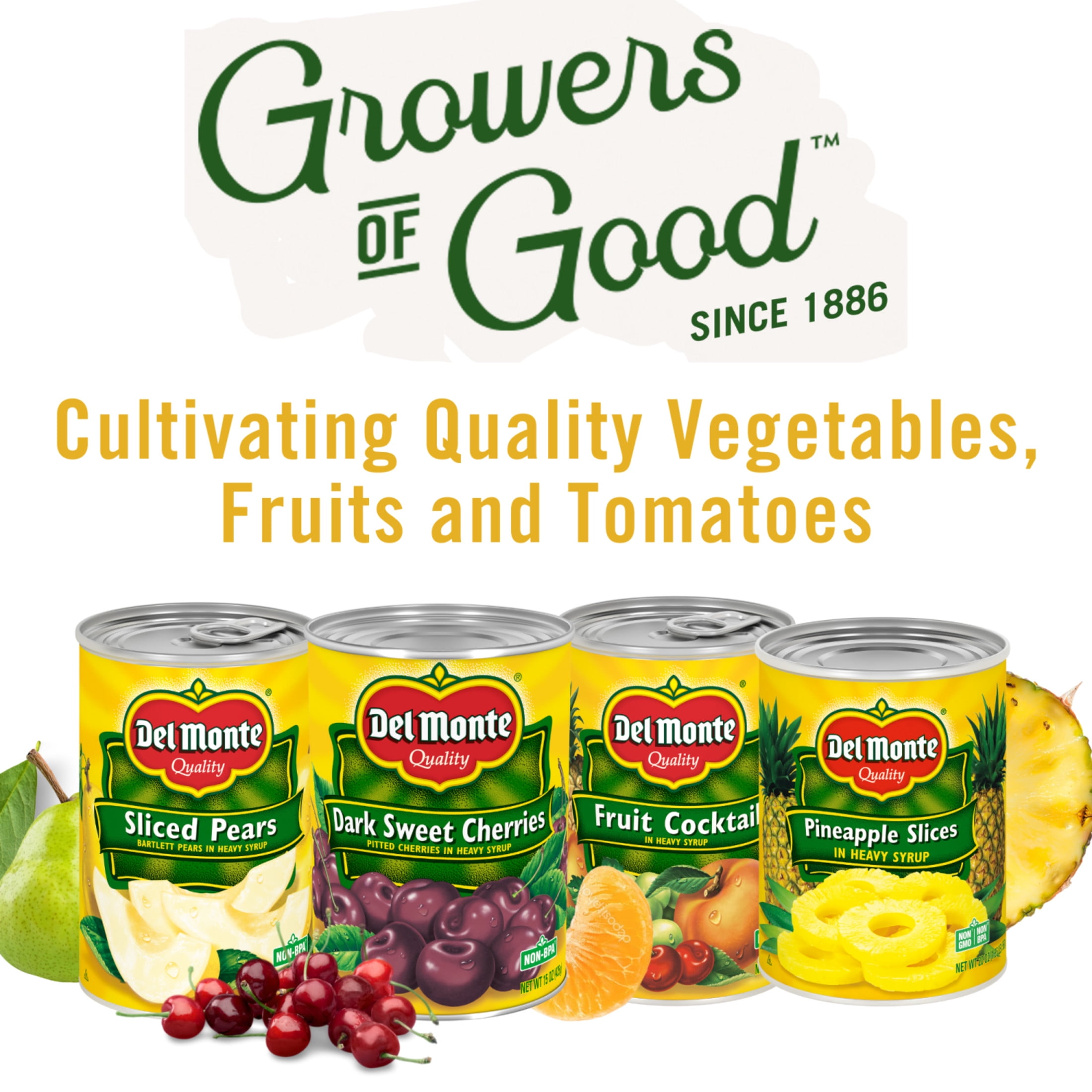 Del Monte Canned Dark Sweet Pitted Cherries, Heavy Syrup, 15 oz