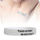 thumbnail image 1 of God Is The First Bracelet I Am The Second Pulsera de caucho Pulsera motivacional para hombres y mujeres, 1 of 5