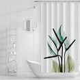 thumbnail image 2 of Custom Shower Curtain Fresh Green Leaf Flower Bathroom Shower Curtain Thickened Polyester Belt Hook Mildew-Proof Shower Curtain, 2 of 5