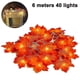 thumbnail image 1 of Cadena de luces Luz de hoja de arce Centelleo Decoraciones de iluminación colgantes Compatible con jardín interior al aire libre Navidad Fiesta de Navidad de Acción de Gracias, 1 of 5