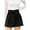 Black, variant on Allegra K Women's Elegant Bow Self-Tie Belt High Paper Bag Waist Pleated Shorts