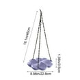 thumbnail image 3 of Hanging Bird Feeder and Waterer Tray, Four-Leaf Clover 4-Compartment Outdoor Feeder for Seeds Fruit Nuts, with Chain Hook for Garden Balcony Tree, 3 of 6