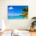 thumbnail image 3 of Elephant Stock Salt Whistle Bay Seascape Wall Art - Horizontal Canvas Wall Art - Living Room Wall Decor - Beach Canvas - Blue And Green Decor - 12" x 8", 3 of 8