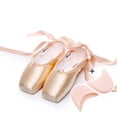 thumbnail image 2 of Adult Canvas Satin Ballet Pointe Dance Shoes Ladies Professional with Ribbons Woman Ballerina Dancing Shoe with Silicone Toe Pad (Satin pointe shoe,37), 2 of 7