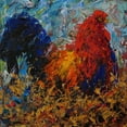 thumbnail image 2 of Foster, Joseph Marshal 12x12 White Modern Wood Framed Museum Art Print Titled - Rooster, 2 of 4