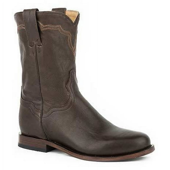 Men's Stetson Puncher Goat Leather Boots Handcrafted Brown