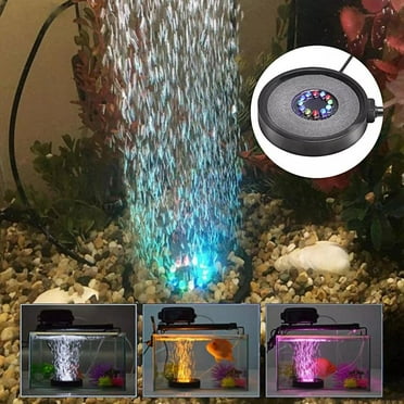 VIVIDCRAFT LED Aquarium Lights Fish Tank Bubble Pump Auto ColorChanging 2024 Round