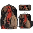 thumbnail image 1 of Hellboy Blood and Iron Backpack Study Smart System Organized Bookbag with Brain Food Lunch Kit, 1 of 5