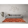 thumbnail image 3 of Ahgly Company Indoor Round Oriental Orange Modern Area Rugs, 8' Round, 3 of 4