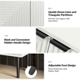 thumbnail image 6 of Tina's Home 35" Tall White 2-Door Accent Cabinet with Linear Groove Design, Wood Legs, Storage Cabinet for Bedroom, Living Room, Bathroom or Entryway, 6 of 8