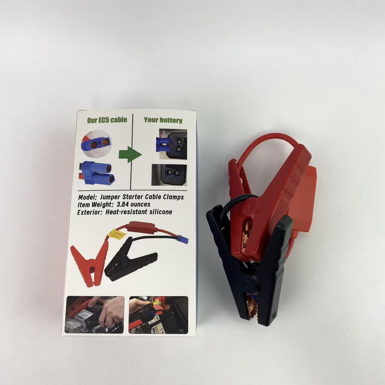 KRUPLH Battery starter cables,Jump Starter Cable with Battery Clamps for 12V Emergency Portable 10AWG Car Jump Start Battery Booster Cable Replacement Alligator Clips-Booster Jumper Cables