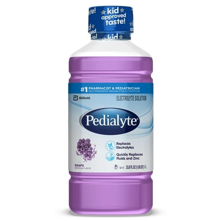 Pedialyte Electrolyte Solution Hydration Drink Grape 1 Liter