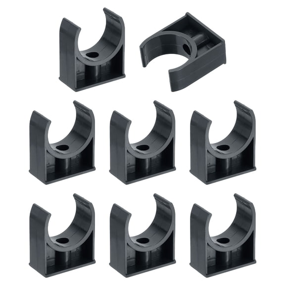 8Pack Water Pipe Clamps Clips, U-Shaped Holder Buckles for 40mm OD, Black