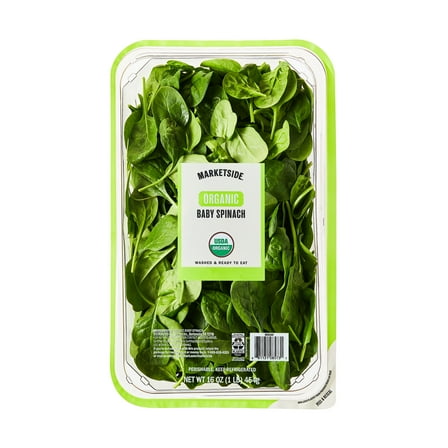 Marketside Organic Fresh Baby Spinach, 16 oz