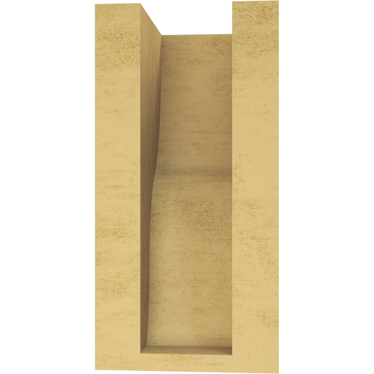 4"W x 4"D x 8"H Wide Greensboro Rough Cedar Woodgrain TimberThane Corbel, Primed Tan