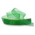 thumbnail image 2 of 5/8" Wide Emerald Green Shimmer Sheer Organza Ribbon - 25 Yards (501460), 2 of 2