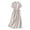 Beige, variant on lcziwo Women's Crew Neck Long Dress Linen Dresses A Line Short Sleeve Clothing Summer Vacation Sundresses Pink XXL