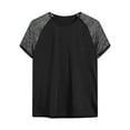 thumbnail image 4 of Razzly Men T Shirts Men's Black Sleeve Breathable Casual Style Straight Short Sleeve T Shirt for Comfortable Everyday Wear & Stylish Outfits(Black,3XL), 4 of 7
