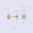 thumbnail image 2 of Diamond Stud Earring | 10 Carat IGI Certified Princess Shape Lab Grown Diamond Stud | 18K Yellow Gold | Circa Lab Diamond Stud Earrings | Prong Setting | FG-VS1-VS2 Quality | Friendly Diamonds, 2 of 6