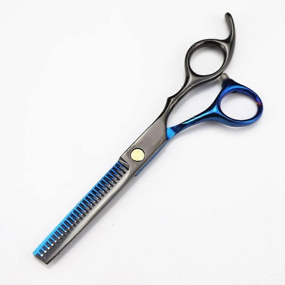Tijeras profesionales para entresacar el cabello de 15 cm (6 pulgadas) de acero inoxidable al carbono, ergonómicas, para peluquería.