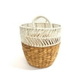 thumbnail image 2 of Hometrends Woven Fabric Rope & Water Hyacinth Storage Basket, Small, 2 of 6