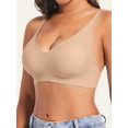thumbnail image 3 of 5-pack V-shaped sexy bra for women, seamless removable bra pads, adjustable shoulder straps, soft and breathable bras, suitable for all seasons, autumn and winter, suitable for fitness, dating, 3 of 9