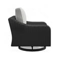 thumbnail image 3 of Tira 38 Inch Outdoor Swivel Lounge Chair, Cushioned, Resin, Black, Gray, 3 of 7