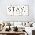 thumbnail image 3 of Elephant Stock Stay Awhile Typography Wall Sign Wall Art - Horizontal Multi Panel Canvas - Living Room Wall Decor - Wall Signs Multi Panel - Beige And Brown Decor - 80" x 39", 3 of 8