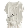 thumbnail image 4 of LYXSSBYX Clearance Plus Size Womens Shirts Women's Summer Casual Short Sleeve Printing Loose Shirt Tops, 4 of 4