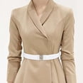 thumbnail image 4 of Bunblic Ceinture Élastique pour Femmes Ceinture de Robe Décontractée Durable Simple Décoration de Vêtements Ceinture Cintrée pour Rendez-Vous Cadeau d'Anniversaire Rue Blanc, 4 of 8