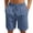 Navy, variant on Linen Shorts for Men Summer Casual Elastic Waist Wide Straight Leg Loose Fit Lightweight Beach Shorts with Pockets