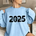 thumbnail image 2 of xixinqiwan Happy New Year Sweatshirt for Women,Festive New Year 2025 Long Sleeve Shirt Print Celebrate Holidays Oversized Pullovers, 2 of 5