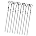 thumbnail image 3 of Injueey 10 Uds. De pinchos para barbacoa, palitos para barbacoa de acero inoxidable reutilizables, pinchos para parrilla de cocina plana, utensilios de Mostrada Injueey HA004797-00, 3 of 6