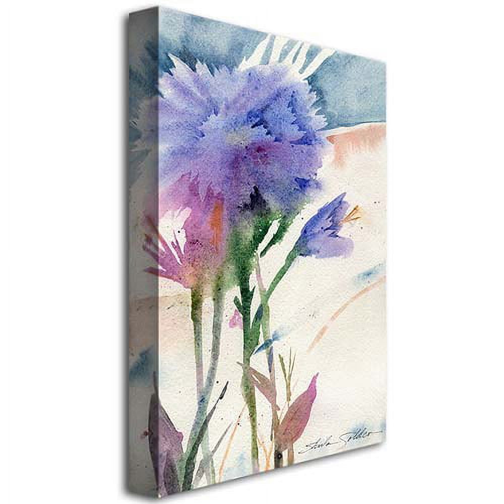 Sheila Golden 'Blue Carnation' 14 x 19 Canvas Art