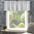 thumbnail image 4 of Vintage Stripes Farmhouse Short Window Curtain Valances, Retro Minimalist Lines Pattern Light Blue Rod Pocket Kitchen Valances for Living Room Bedroom Bathroom Cafe 54" x 18", 4 of 8