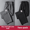 thumbnail image 3 of Pantalones de chef de cocina para hombre, duraderos, de seda de hielo, de estilo fino, para verano, para ahorrar trabajo, informales, para uso activo, 3 of 4