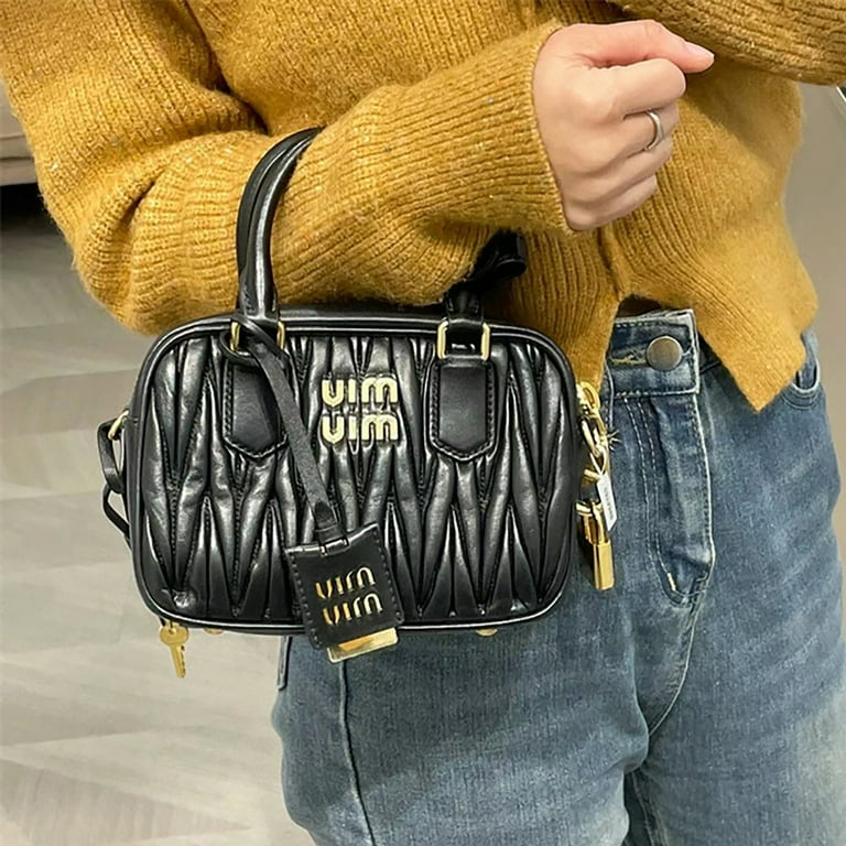 Miu Miu Bag Rhombus Embroidered Thread Dumpling Cloud Bag Shoulder Crossbody Hobo Handbag Walmart