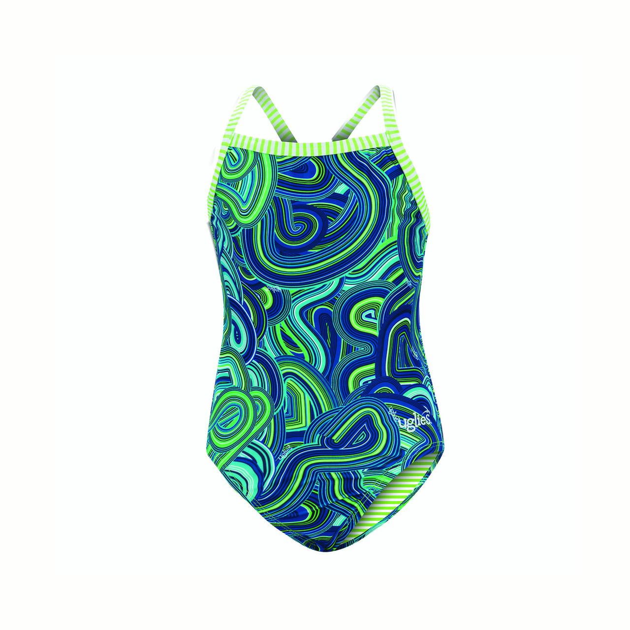 Dolfin Girls' Uglies Solid One Piece Swimsuit