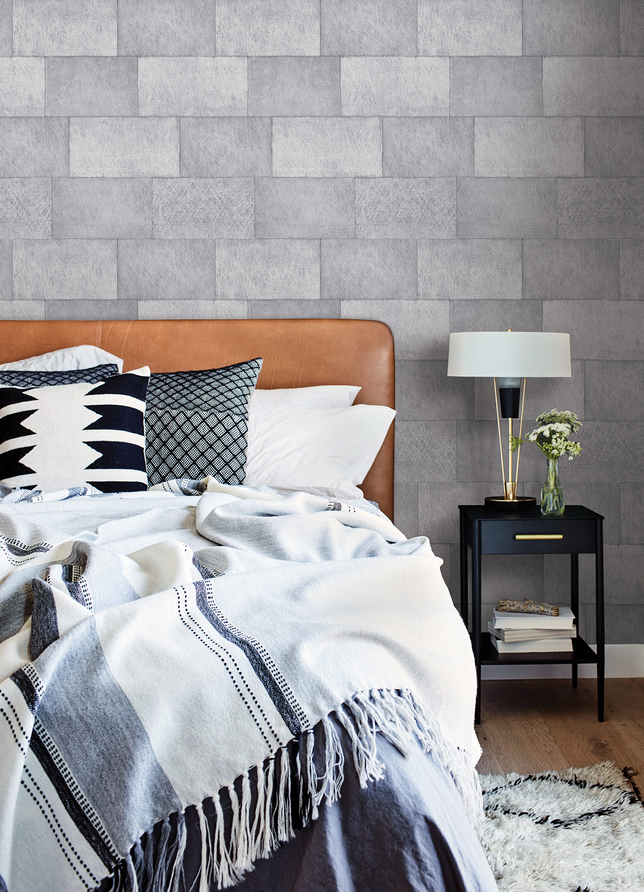 Advantage Lyell Light Grey Stone Wallpaper