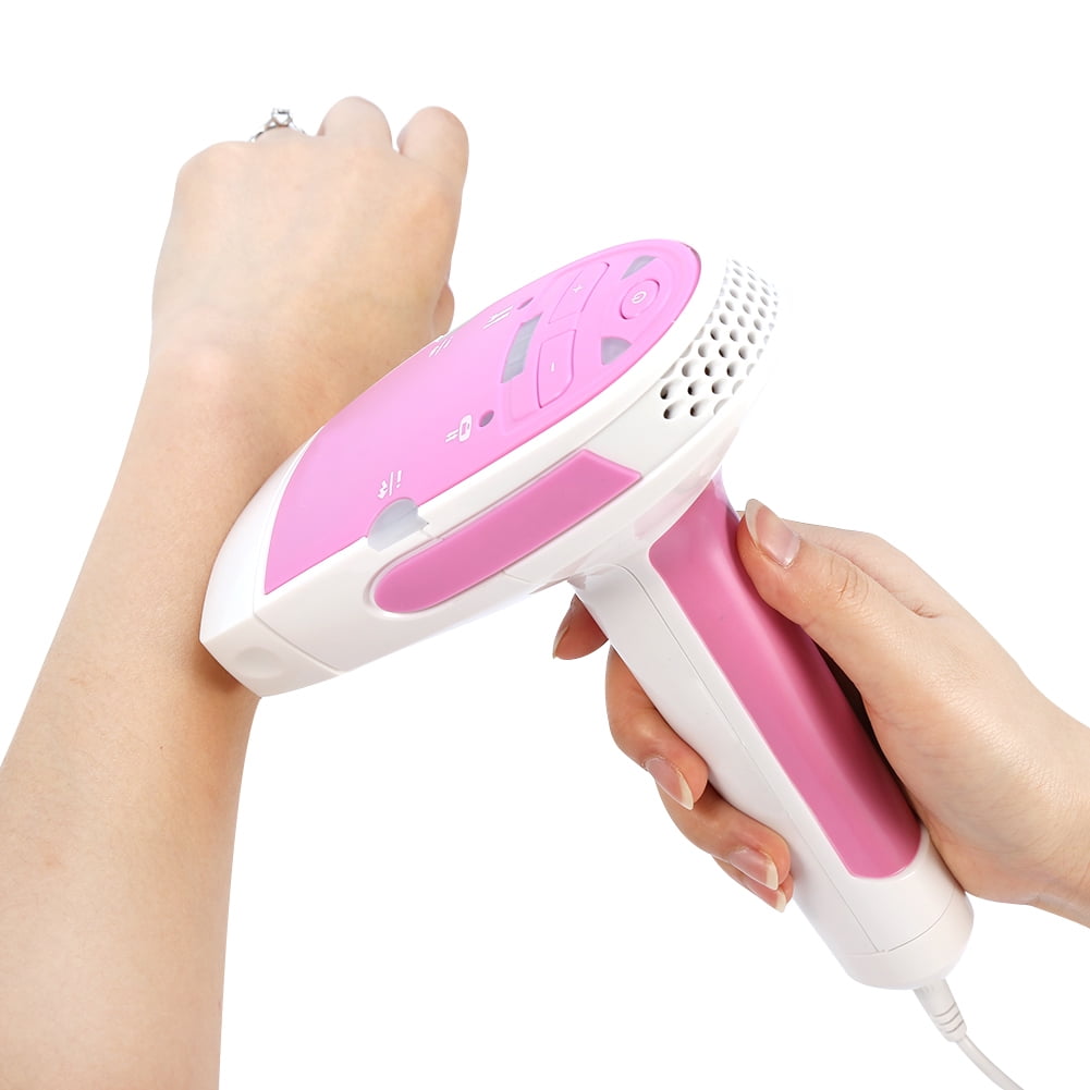 BSAH Electric Laser Hair Removal Machine System Permanent Body Epilator  with 2 Lamps Pink 
