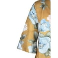 thumbnail image 6 of Gomelly Ladies Shirts Floral Print Blouse Swing Tops Women Irregular Hem Summer Tunic Shirt V Neck Pullover Yellow XXL, 6 of 7