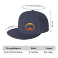 thumbnail image 2 of DouZhe Flat Brim Cap Snapback Hat, Gaming Game Controller Prints Adjustable Blue Adult Baseball Cap, 2 of 6