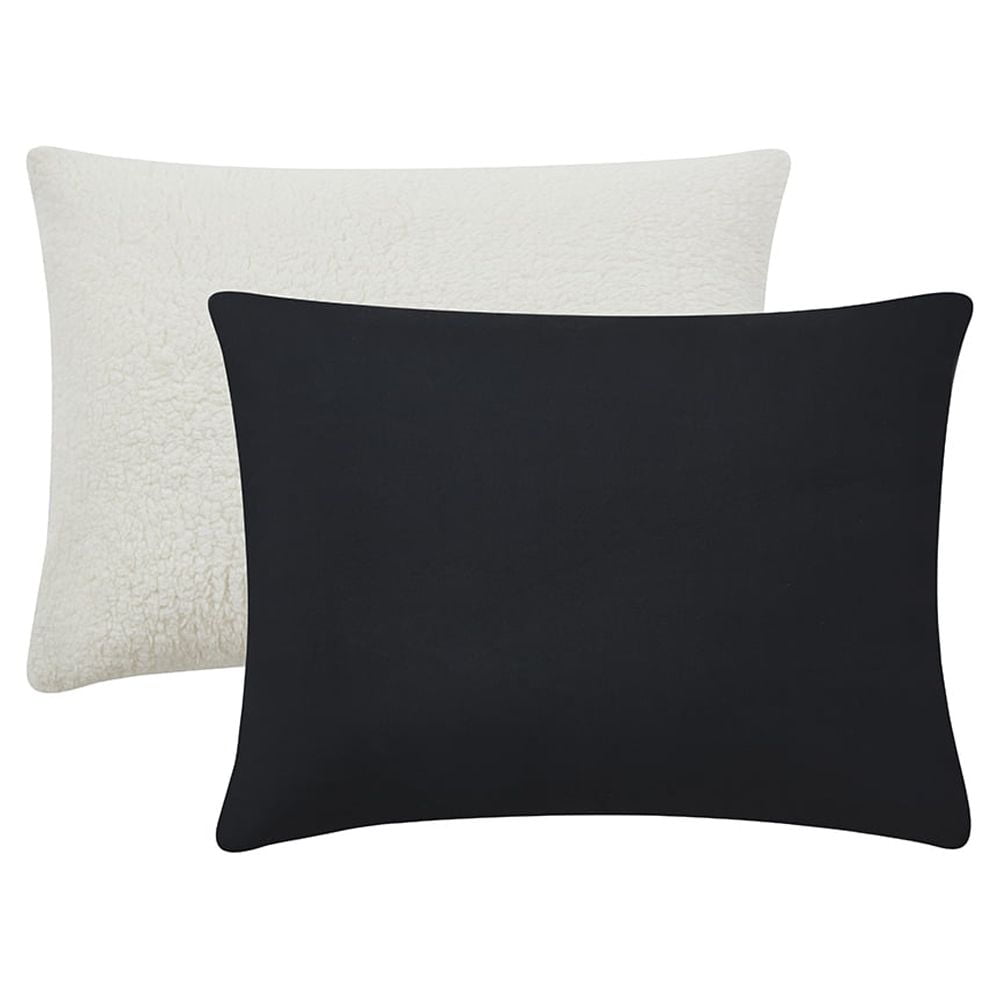 Serta So Cozy 5-Piece Sherpa Reverse Comforter Set, Black, King