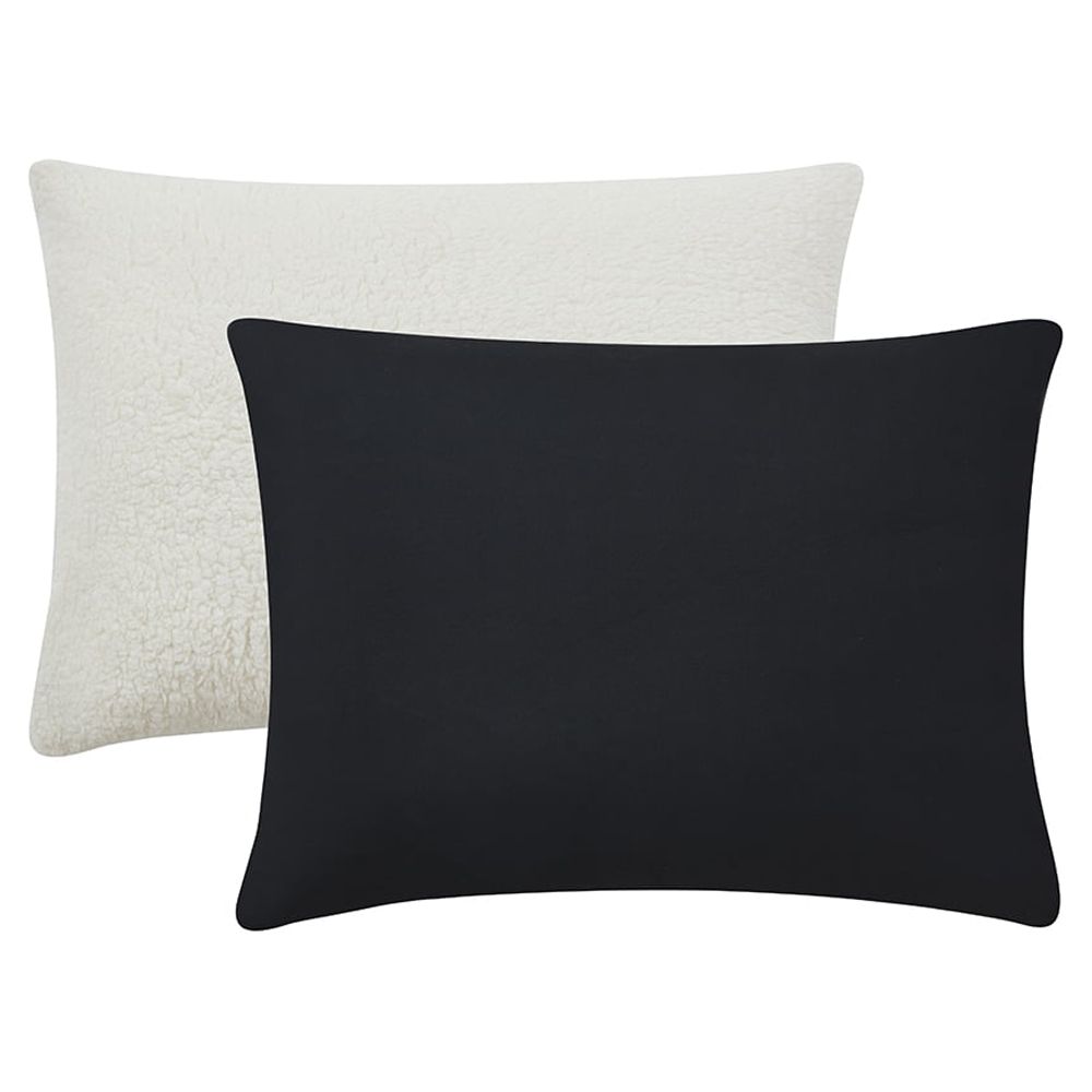 Serta So Cozy 4-Piece Sherpa Reverse Comforter Set, Black, Twin - image 4 of 8
