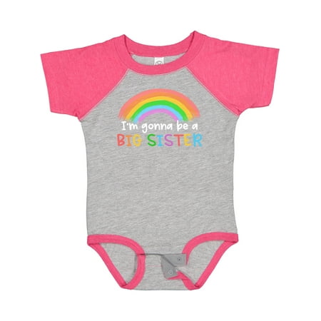 

Inktastic I m Gonna Be a Big Sister Rainbow Gift Baby Boy or Baby Girl Bodysuit