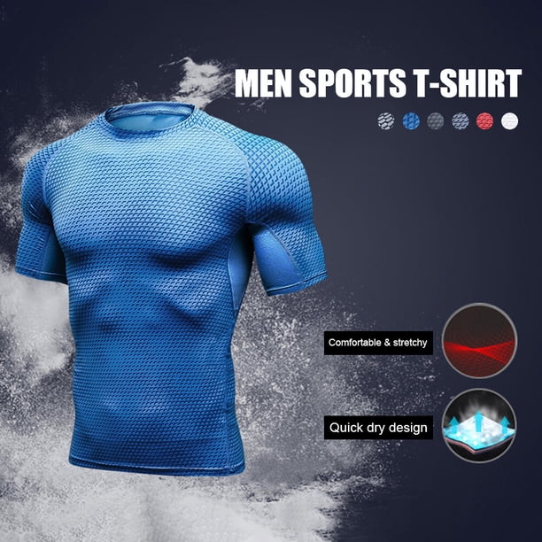 TFixol Camiseta deportiva para hombre con estampado 3D y cuello redondo, manga corta, rápida