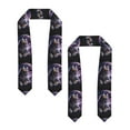 thumbnail image 2 of Hirioo Purple Moon Cat for 72" Graduation Shawl Stole Unisex Adults Graduation Sash Honor Graduation Stole for High School and College-Flattened, 2 of 7