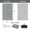 MeyJey 5'x8' Reversible Outdoor Rug, Waterproof Plastic Mat for Patio